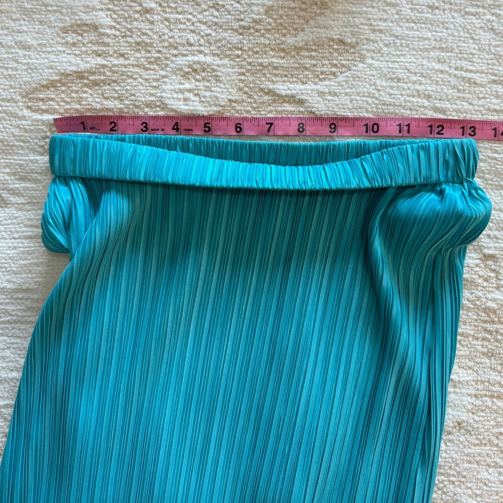 NWT Beulah Turquoise Pleated Top & Skirt Set One Size - Picture 15 of 16
